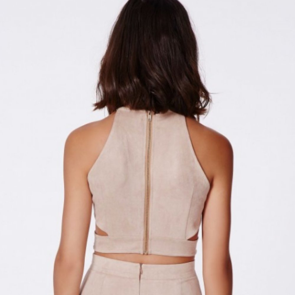 Faux Suede Cut Out Top - Picture 5 of 6